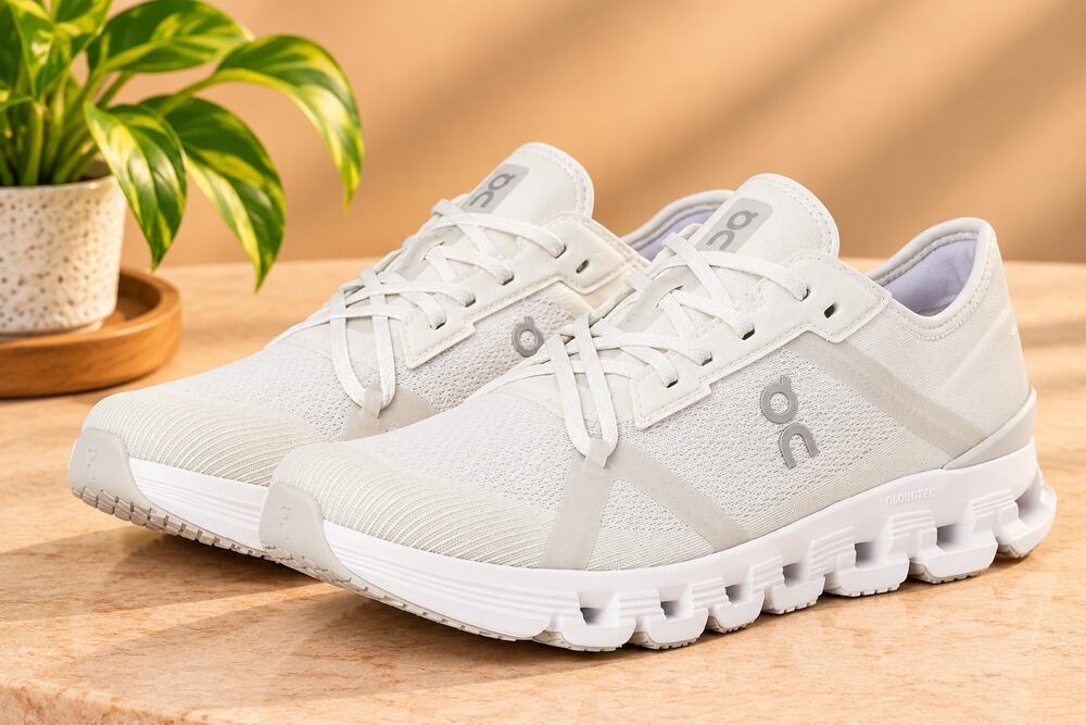 NWT On Women's Cloud X 4 AD Sneakers White Wolf Size 10 Medium